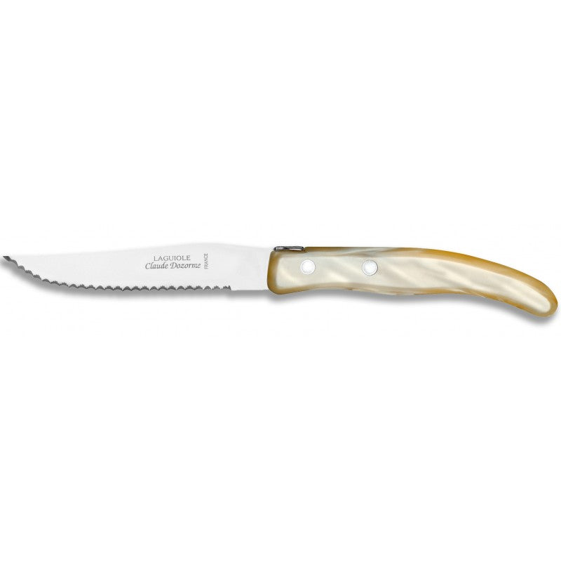 Berlingot - Box Steak Knives - Resina Handle Mixed Brown (Set of 12)