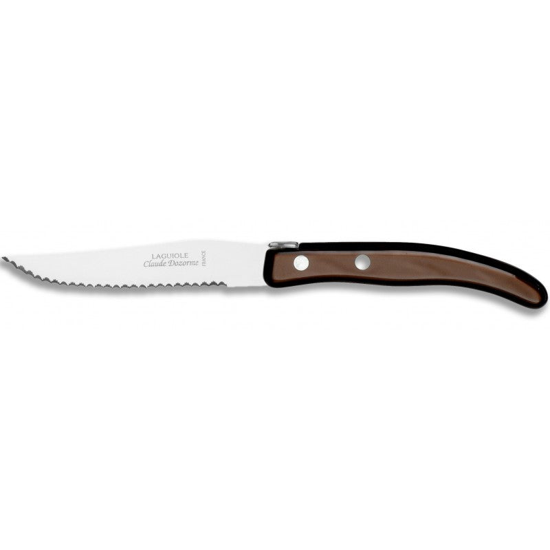 Berlingot - Box Steak Knives - Resina Handle Mixed Brown (Set of 12)