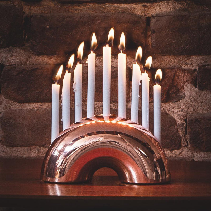 Nosh Menorah - Rose Gold