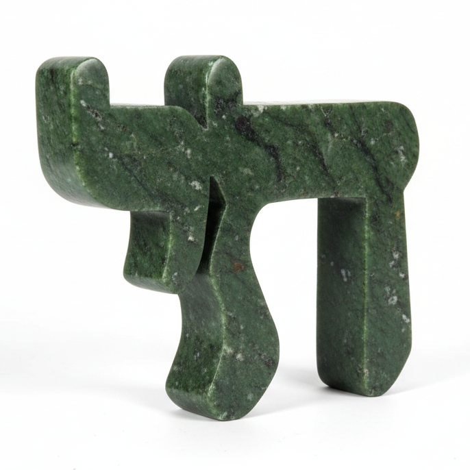 Chai - Sculpture Green Xiuyan Jade Stone