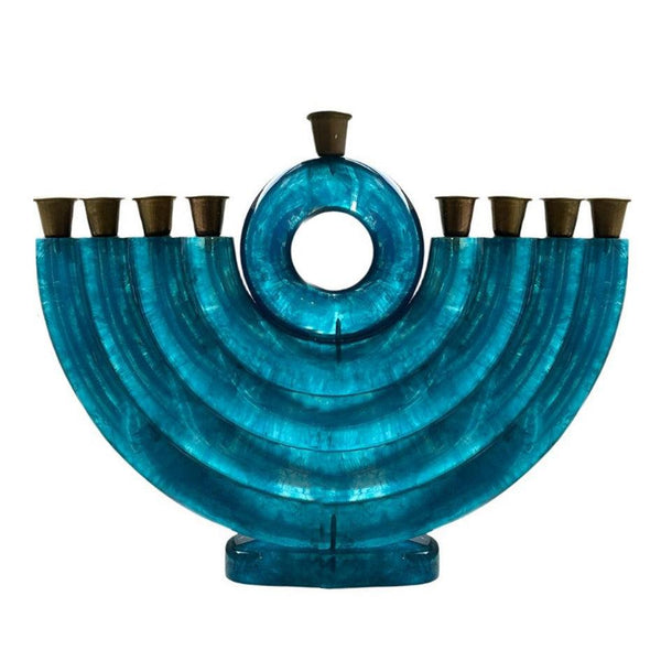 Menorah Hanoukiah - Blue