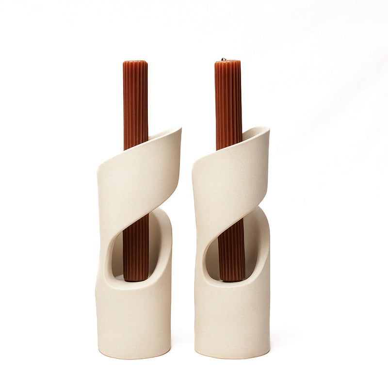 Nadine - Blanc Candleholder (Set of 2)
