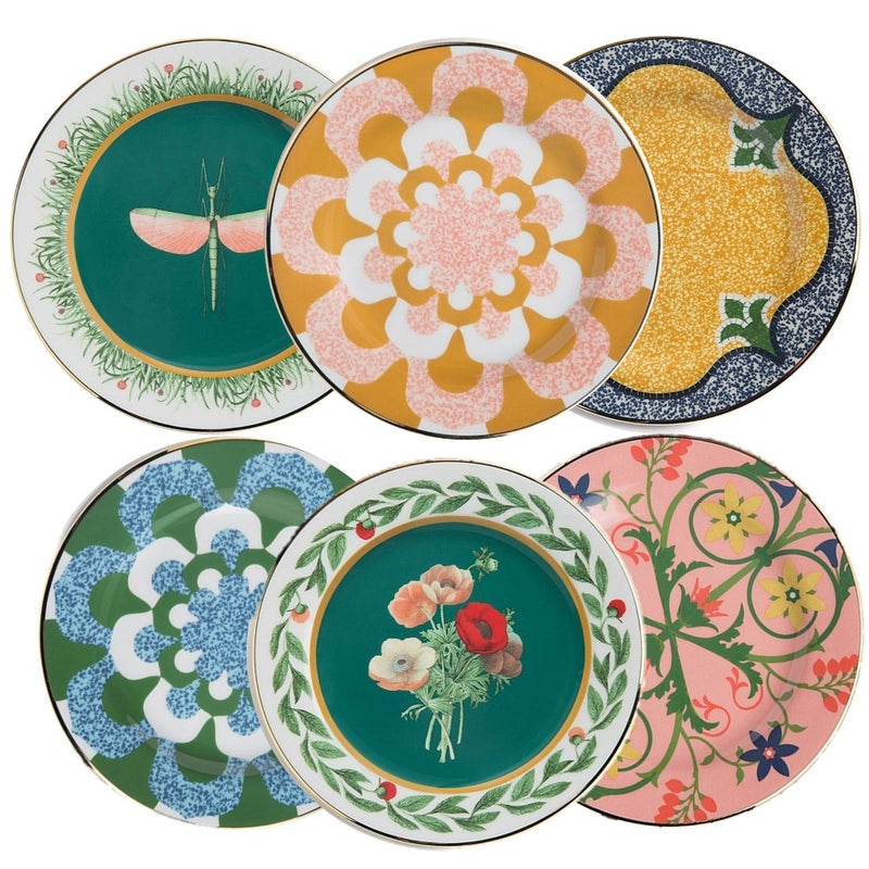 Garden - Porcelain Mix Dessert Plate (Set of 6)