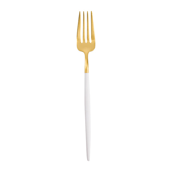 Goa Matte - Gold Plated White Dinner Fork