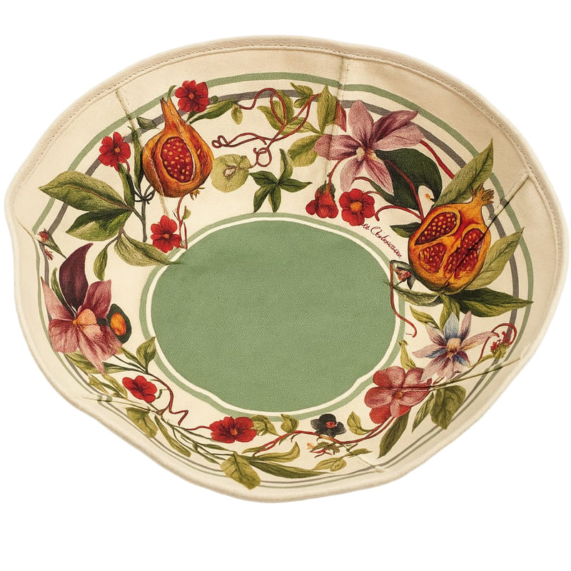 Pomegranate - P03 Bread Basket Green / Beige