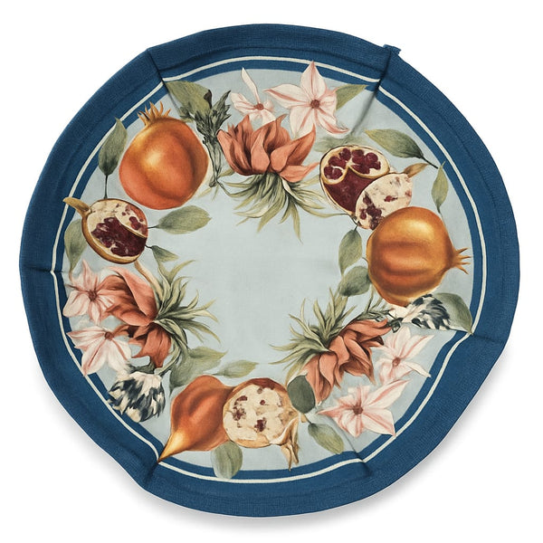 Pomegranate - P06 Bread Basket Light Blue / Blue