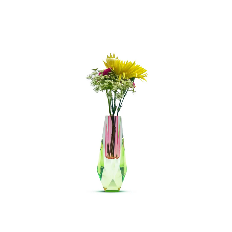 Lumina - Iridescent Pink & Green Small Vase