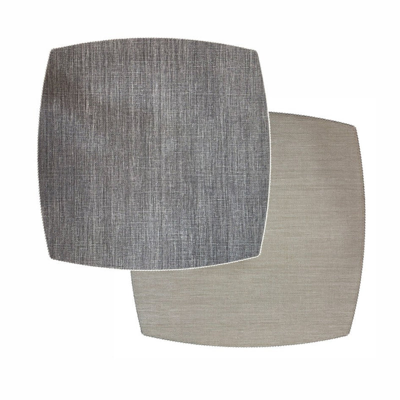 Ellipse - Square Placemat Reversible Bespoke Martini / Bespoke Twilight - Nickel Ball Chain