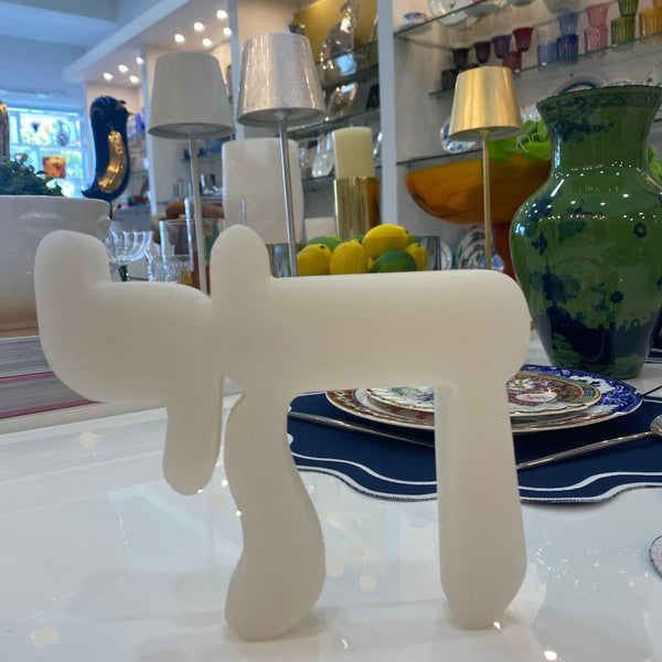 Chai - Sculpture White Jade Stone