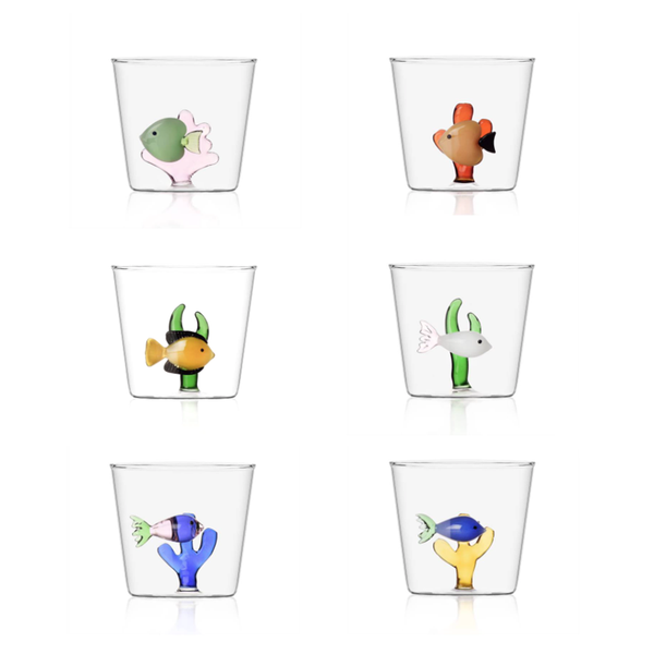 Marine Garden - Tumblers Assorted Fishes (Set of 6)