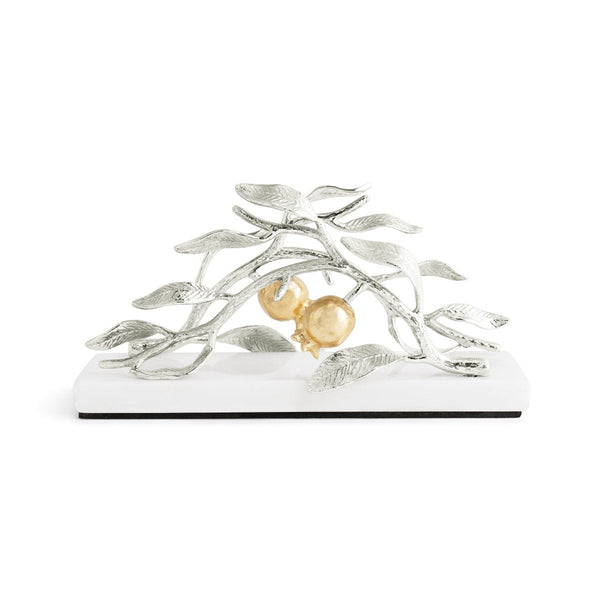 Pomegranate - Silver & Gold Vertical Napkin Holder