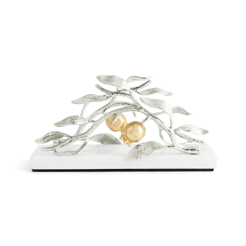 Pomegranate - Silver & Gold Vertical Napkin Holder