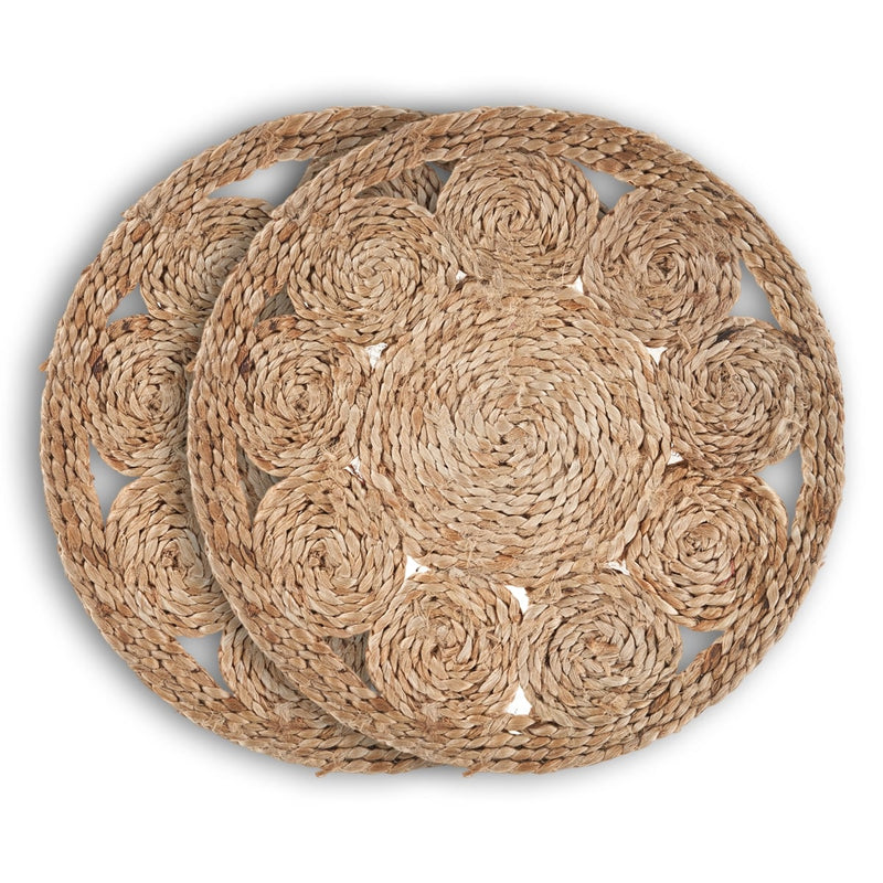 Natural Fiber - Round Placemat Woven 32017 (Set of 2)