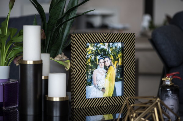 Photo Frame Stripes - Black