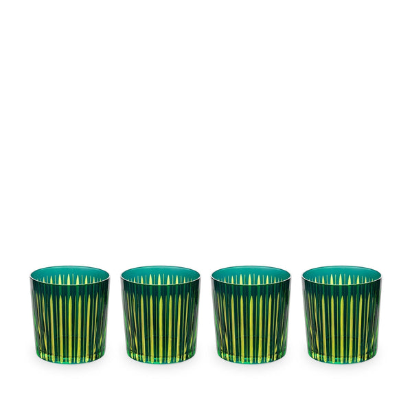 Prism - Double Old Fashioned Glasses Green (Set of 4)