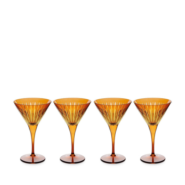 Prism - Martini Glasses Amber (Set of 4)