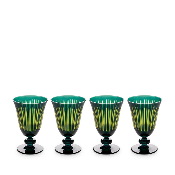 Prism - Wine Glasses Green (Set of 4)