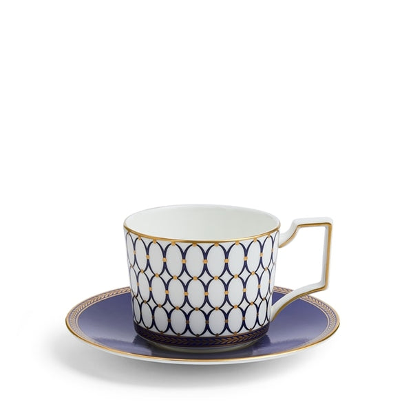 Renaissance Gold - Blue Teacup & Saucer