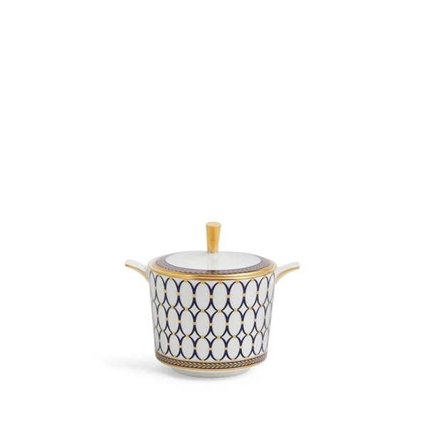 Renaissance Gold - Blue Covered Sugar Bowl