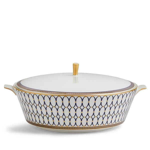 Renaissance Gold - Blue Covered Dish