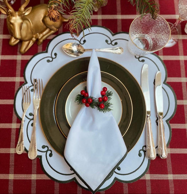 Royal - Round Placemats Green (Set of 4)