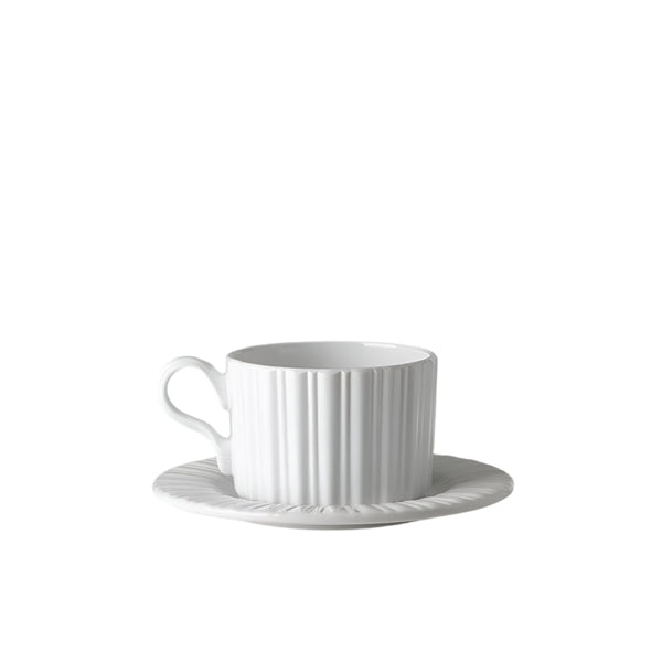 Tea Time - Tea Cup & Saucer White (Set of 2)