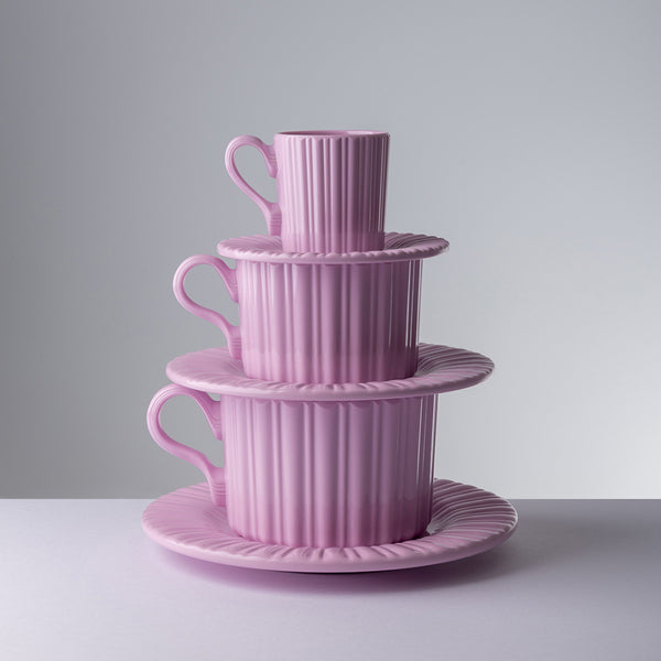 Lucilla - Espresso Cup & Saucer Pink (Set of 2)