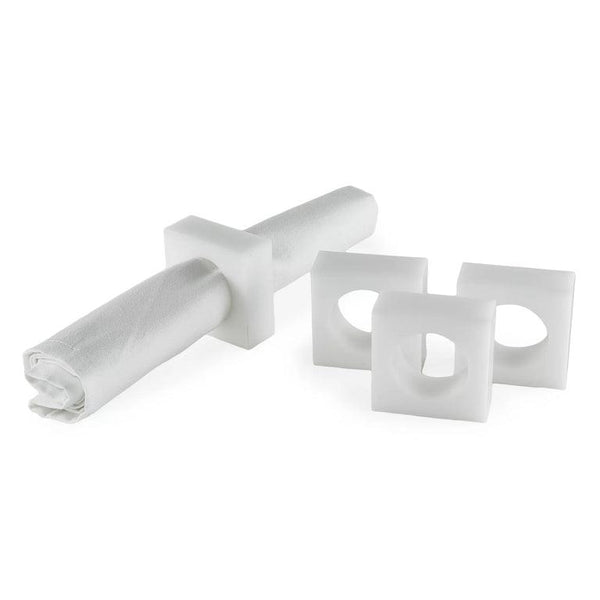 Lucite - Napkin Ring White (Set of 4)