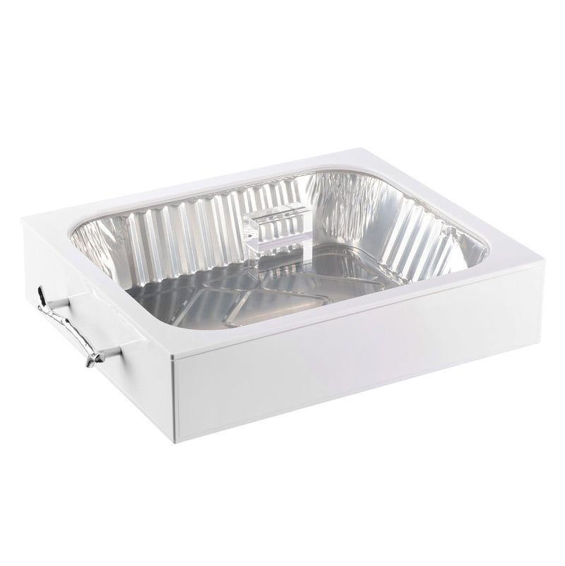 Smart - Decor Pan Holder with Twig Handles - White & Silver