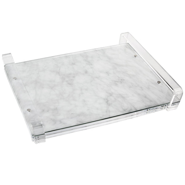 Challah Board - Marble & Clear Handles