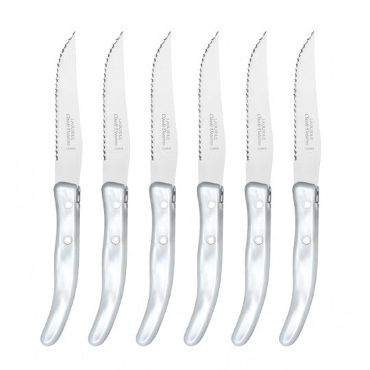 Berlingot - Box Steak Knives - Resina Handle White (Set of 6)