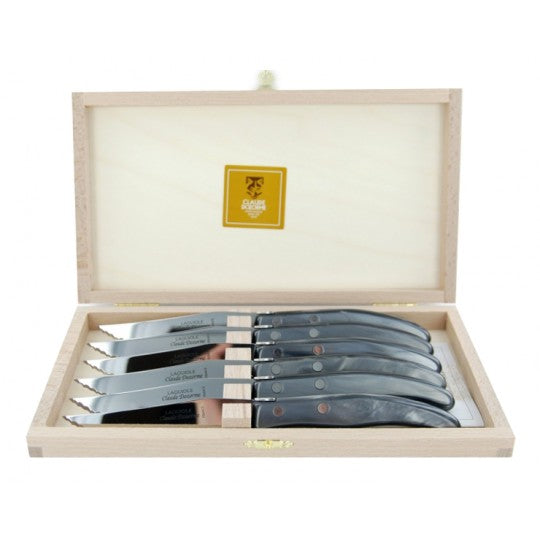 Berlingot - Box Steak Knives - Resina Handle Grey (Set of 6)