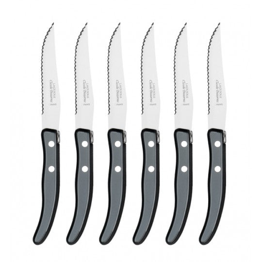 Berlingot - Box Steak Knives - Resina Handle Grey (Set of 6)
