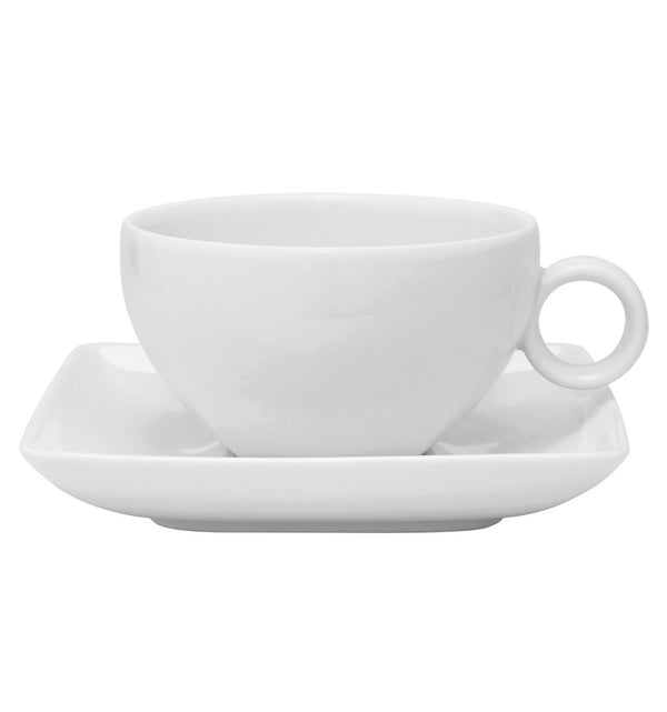 Carre White - Tea Cup Saucer
