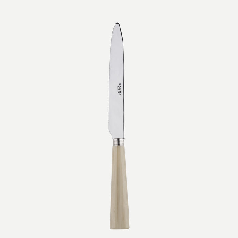 Nature - Serrated Dinner knife Blade Faux Horn