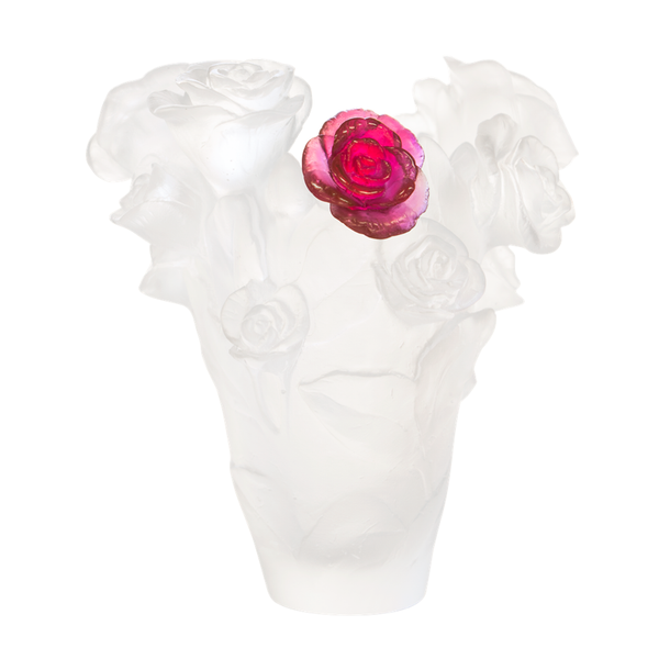 Rose Passion - White & Red Flower Vase