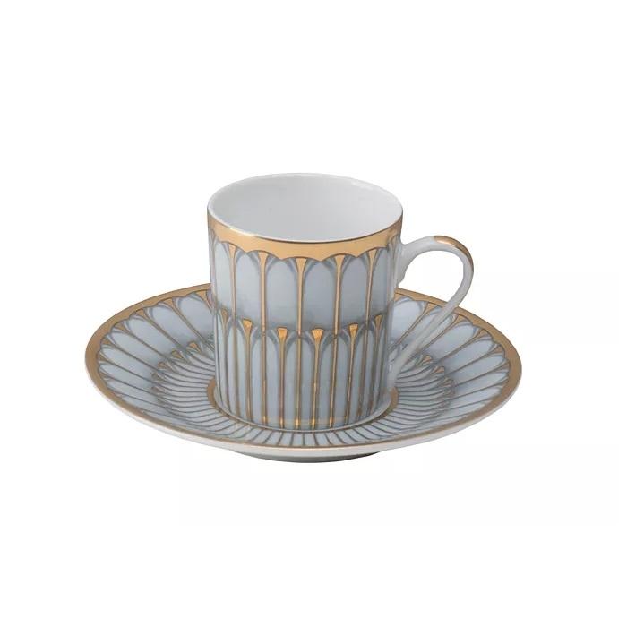 Arcades Grey & Gold - Coffee Saucer