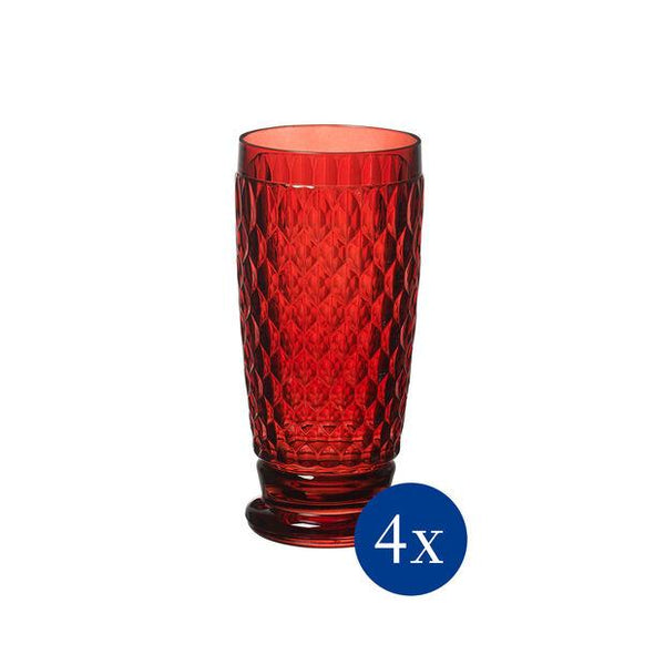 Boston Colored - Highball Red (Set of 4) Usa
