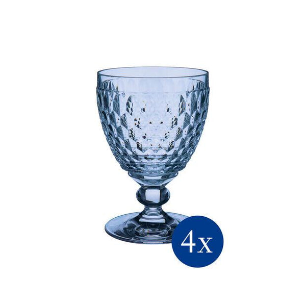 Boston Colored - Water Goblet - Blue (Set of 4)