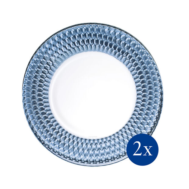 Boston Colored - Buffet Plate Blue (Set of 2)