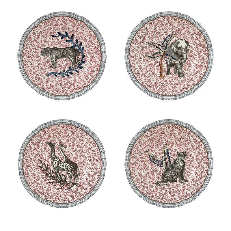 Braquenie - Assorted Salad Plates (Set of 4)