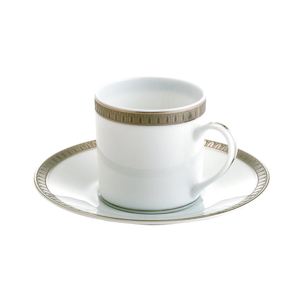 Malmaison Platinum - Porcelain Coffee Cup & Saucer