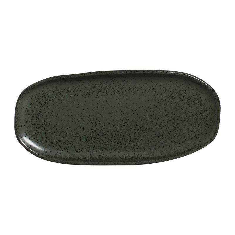 Greenery - Shallow Organic Oval Platter Small (Set of 4)