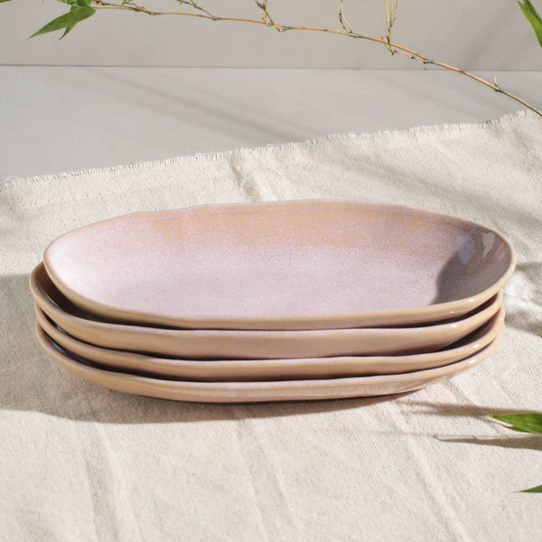 Litchi - Deep Organic Oval Platter Large (Set of 4)