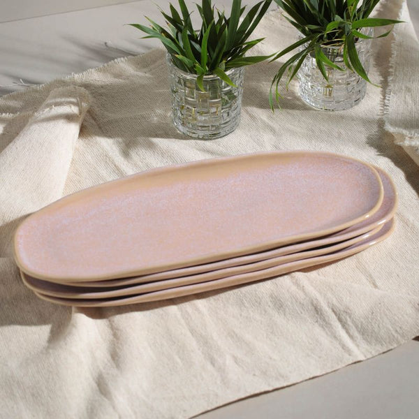 Litchi - Shallow Organic Oval Platter Large (Set of 4)