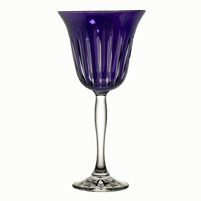 Water Goblet Stripes Violet