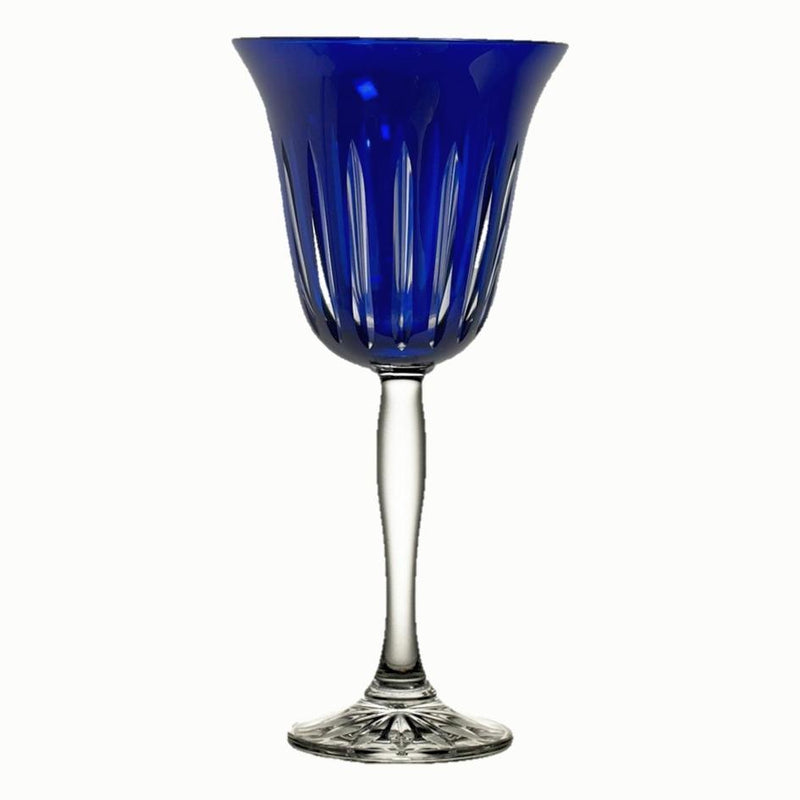 Water Goblet Stripes Blue