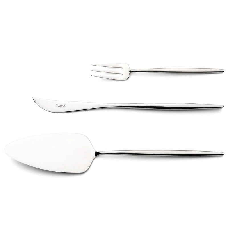Moon - Polished Steel - Pastry Fork