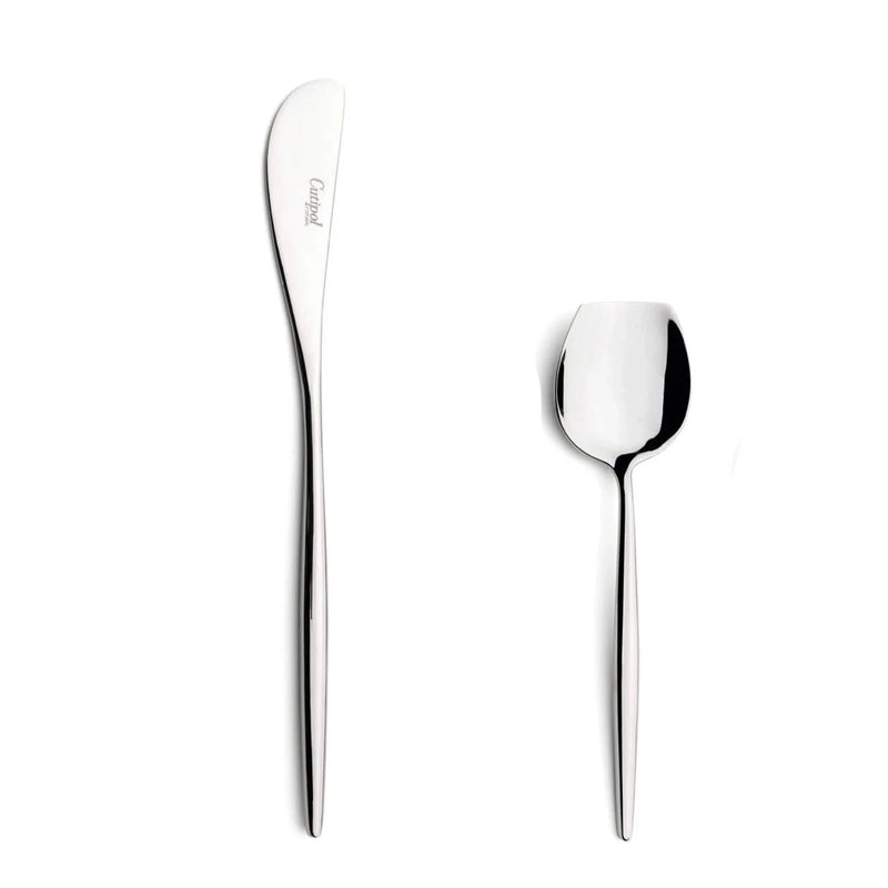 Moon - Polished Steel - Sugar Spoon