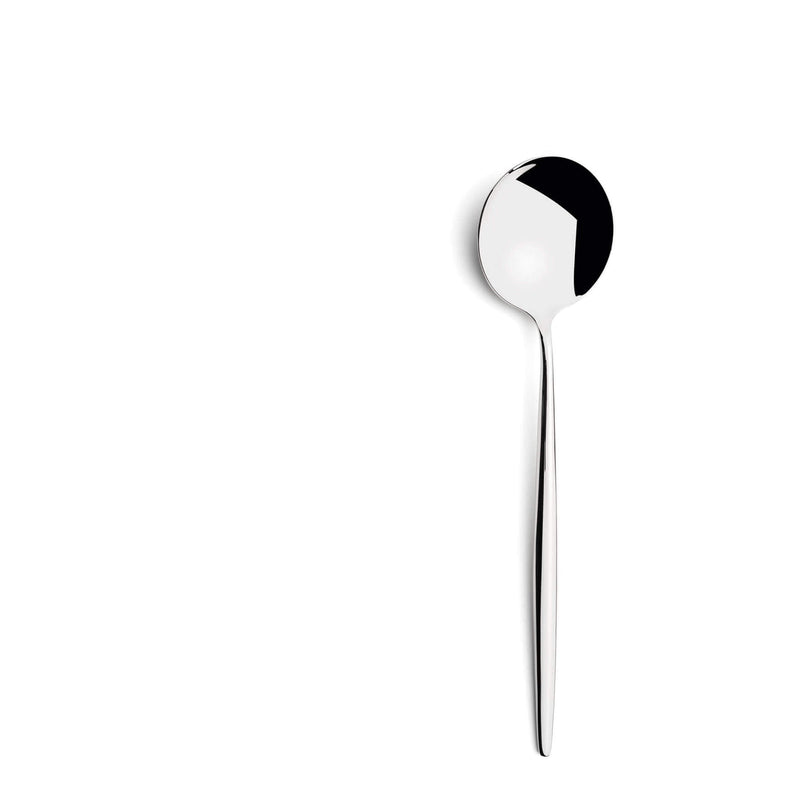 Moon - Polished Steel - Dessert Spoon
